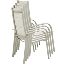 Chaises de jardin empilables en métal avec accoudoirs