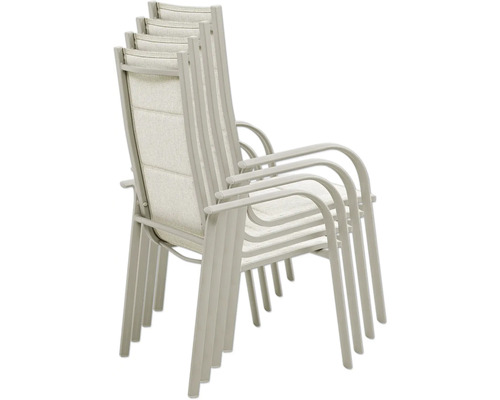 Chaises de jardin empilables en métal avec accoudoirs