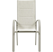 Chaise de jardin avec dossier haut et accoudoirs