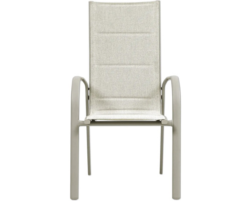 Chaise de jardin avec dossier haut et accoudoirs