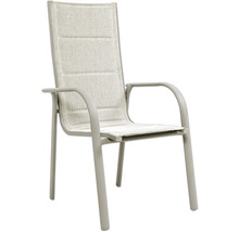 Chaise de jardin avec accoudoirs et dossier haut