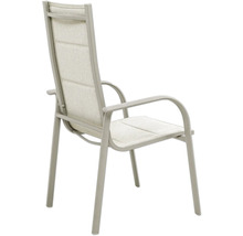 Chaise de jardin avec accoudoirs et dossier haut