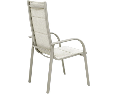 Chaise de jardin avec accoudoirs et dossier haut