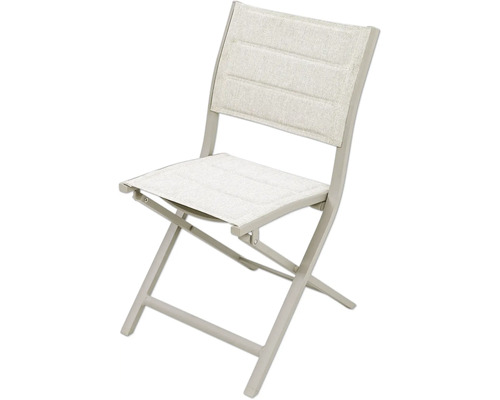 Chaise de jardin pliante avec assise en textile