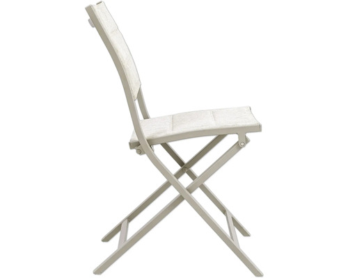 Chaise pliante en métal et textile