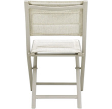 Chaise de jardin en textile et métal