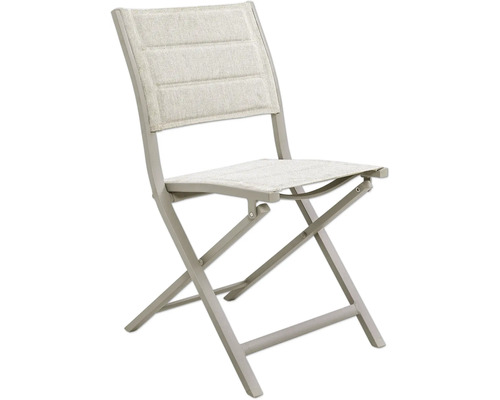 Chaise de jardin pliante avec assise et dossier en textile