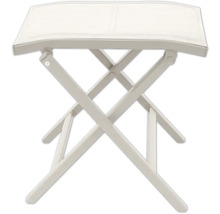 Tabouret pliant avec revêtement textile et structure en bois