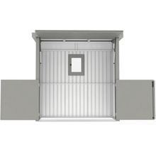 Offene Gartenbox mit Fenster