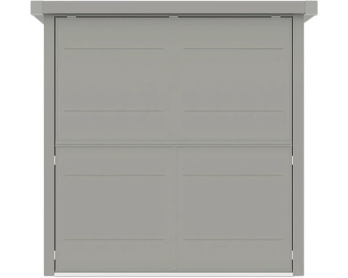 Graue Schiebetür mit horizontalen Zierlinien