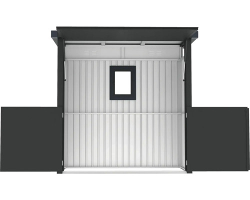 Metall Gerätehaus mit Fenster und Doppeltür