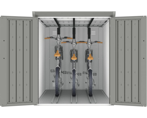 Fahrradgarage mit drei Fahrrädern