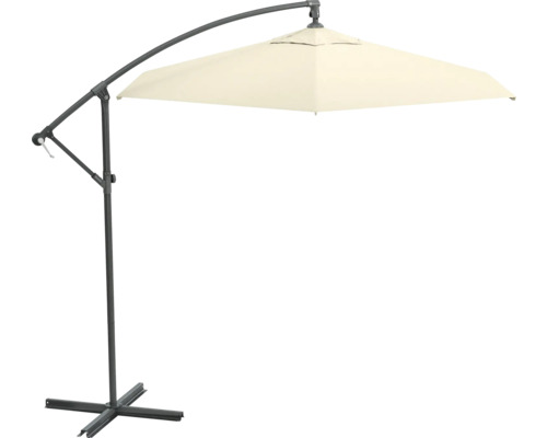 Parasol à bras libre avec abat-jour carré et base stable