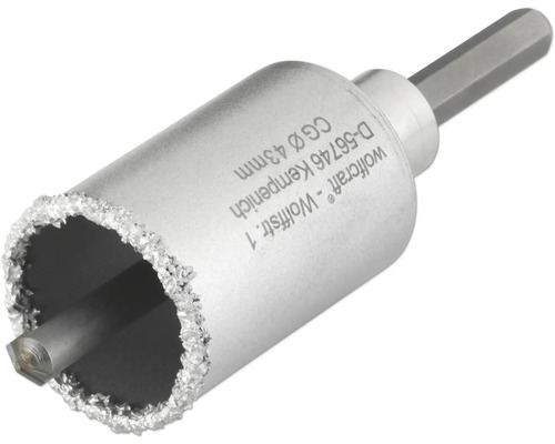 Wolfcraft Trépan à carrelage d'un diamètre de 43 millimètres