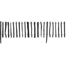 Schwarzer Holzzaun mit Draht