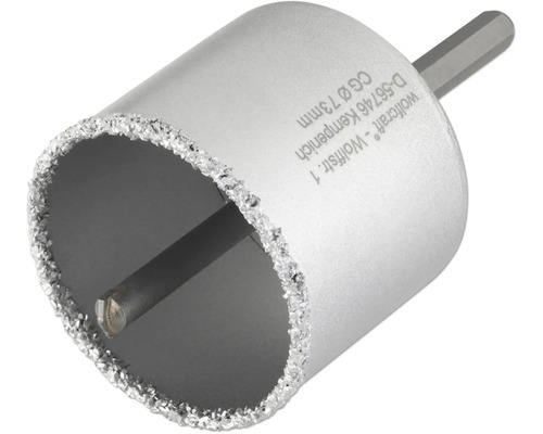 Scie cloche pour carrelage Wolfcraft d'un diamètre de 73 millimètres