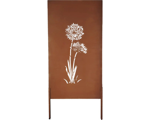 Clôture de jardin avec motif de plante