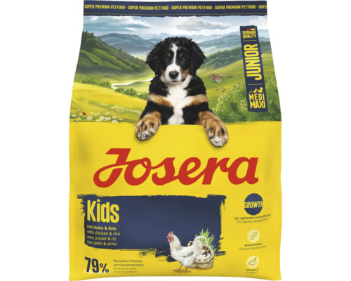 Josera Kids aliments secs pour chiens au poulet et au riz pour jeunes chiens