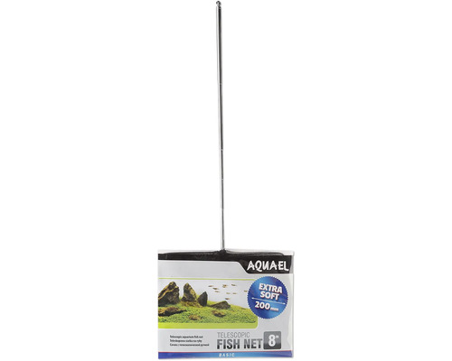 Aquarium Kescher mit Teleskopstiel, circa 20 Zentimeter Durchmesser