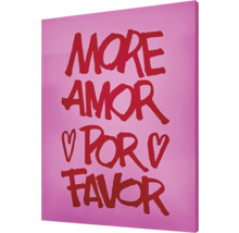 Image murale décorative avec l'inscription 'More Amor Por Favor'