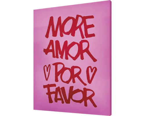 Image murale décorative avec l'inscription 'More Amor Por Favor'