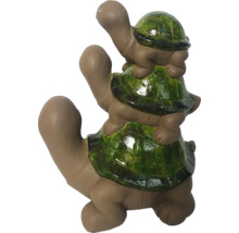 Figurine décorative de jardin: Trois tortues empilées les unes sur les autres