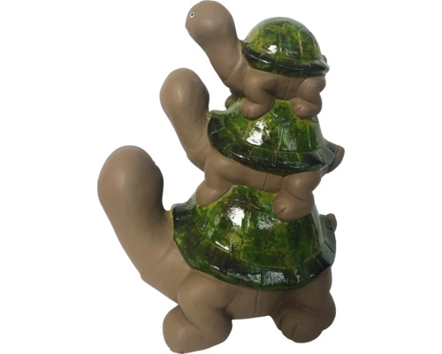Figurine décorative de jardin: Trois tortues empilées les unes sur les autres