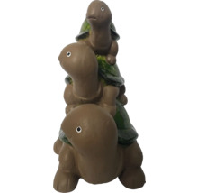 Figurine de jardin décorative : trois tortues empilées les unes sur les autres