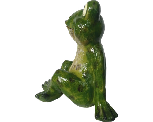 Grenouille, figurine de jardin, assise