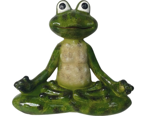 Figurine de grenouille en position de méditation pour le jardin
