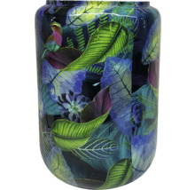 Blumenvase mit Vogel- und Pflanzenmuster