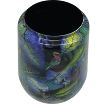 Dekorative Vase mit Vogel- und Blattmuster