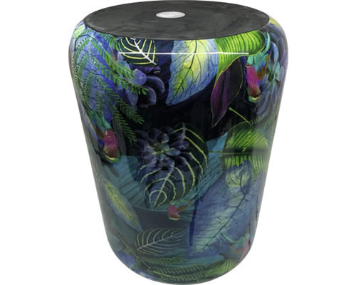 Dekorativer Hocker mit Pflanzenmuster für den Innenbereich