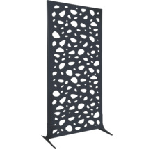 Paravent décoratif en métal avec formes de pierre découpées