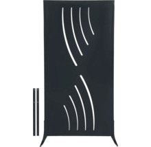 Panneau de protection visuelle en métal avec découpes décoratives