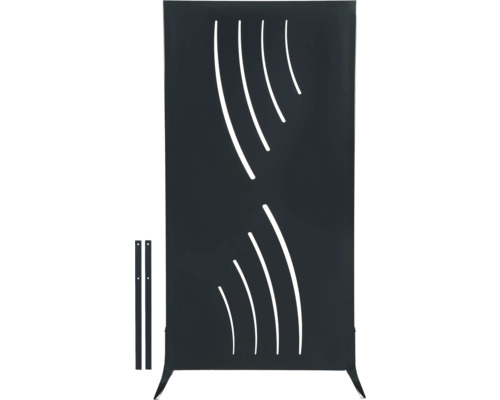 Panneau de protection visuelle en métal avec découpes décoratives