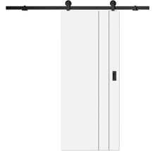 Schiebetür mit schwarzer Laufschiene