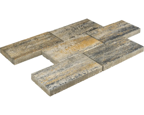 Rechteckige Pflastersteine aus Beton