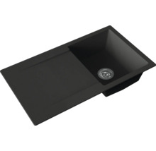 Spüle mit Abtropffläche und Siebkorb