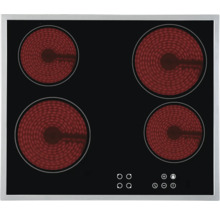 Plaque de cuisson vitrocéramique avec quatre zones de cuisson