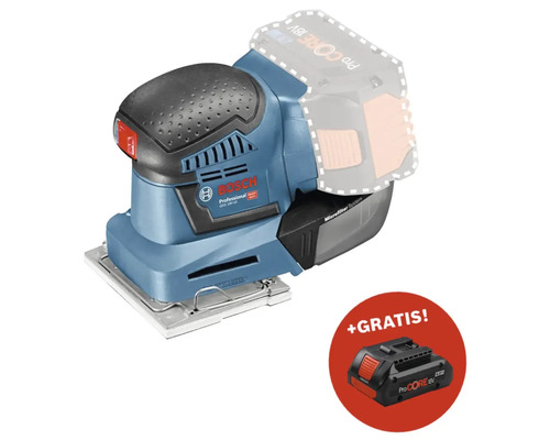 Akku-Schwingschleifer Bosch Professional GSS 18V-10 inkl. L-BOXX 136 und 3 x unterschiedlichen Schleifplatten C470, ohne Akku und Ladegerät Bosch GSS 18V-10 Akku-Schwingschleifer mit zusätzlichem Akku