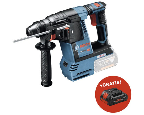 Marteau perforateur sans fil avec SDS plus Bosch Professional GBH 18V-26 avec L-BOXX 136, sans batterie ni chargeur Marteau perforateur Bosch avec mandrin SDS et logo Bosch, plus batterie gratuite
