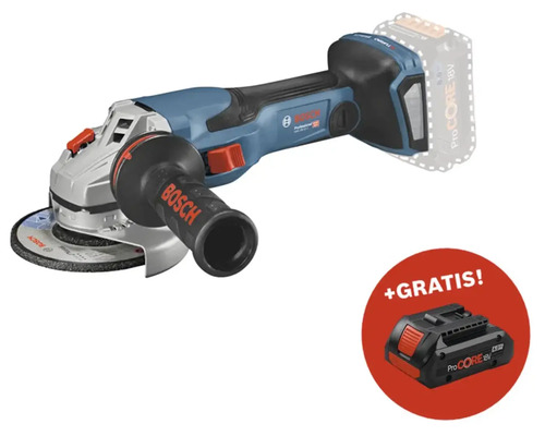 Meuleuse d'angle sans fil Bosch Professional GWS 18V-11 S + GRATUIT batterie Bosch Professional ProCORE18V 4,0 Ah Meuleuse d'angle sans fil de Bosch avec une batterie supplémentaire gratuite