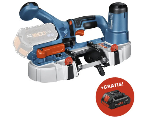 Akku-Bandsäge Bosch Professional GCB 18V-63, ohne Akku und Ladegerät inkl. L-BOXX Bosch Akku-Bandsäge mit zusätzlichem Akku