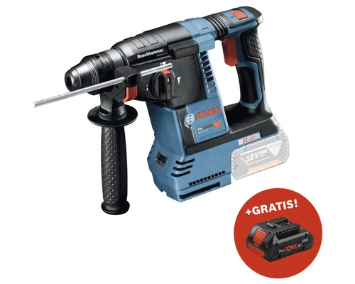 Marteau perforateur sans fil Bosch Professional GBH 18V-26, sans batterie ni chargeur Marteau perforateur Bosch avec mandrin SDS et batterie supplémentaire