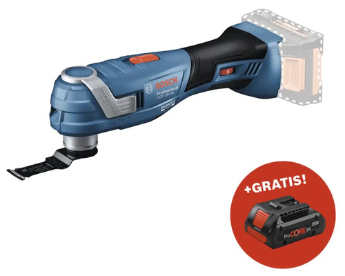 Akku-Multifunktionswerkzeug Bosch Professional GOP 18V-34 inkl. Koffer, ohne Akku und Ladegerät Bosch Professional Akku-Multifunktionswerkzeug mit gratis Akku