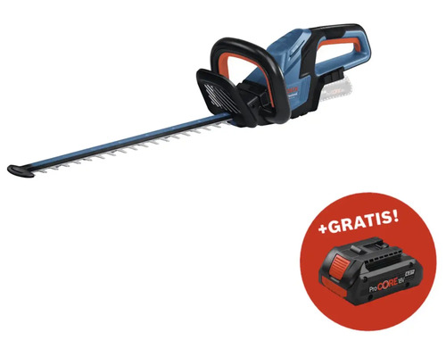 Akku-Heckenschere Bosch Professional GHE 18V-50 (II), ohne Akku und Ladegerät Akku-Heckenschere mit Gratis-Akku
