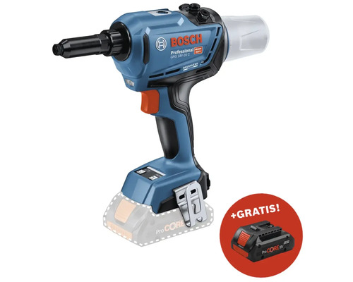 Pince à riveter sans fil Bosch GRG 18V-16 C avec batterie supplémentaire