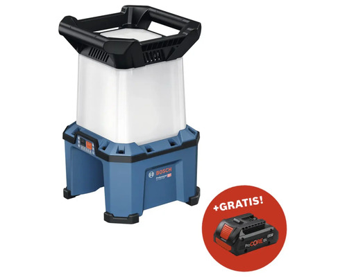 Akku-Bauleuchte Bosch Professional GLA 18VH-7500, ohne Akku und Ladegerät Bosch Akku Baustrahler mit Akku gratis