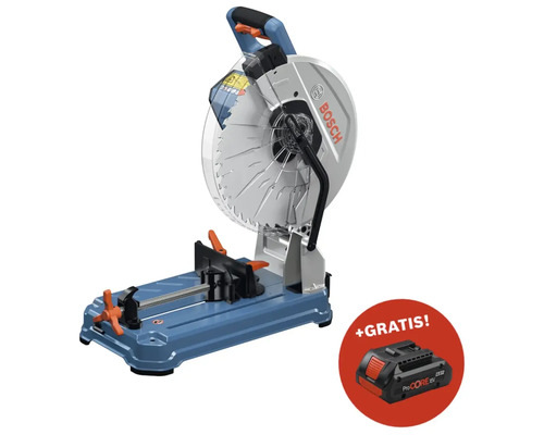Tronçonneuse à métaux avec logo Bosch et batterie gratuite